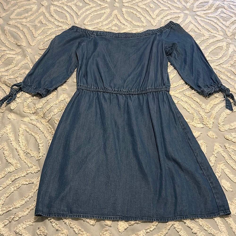 White House Black Market Chambray Dress
